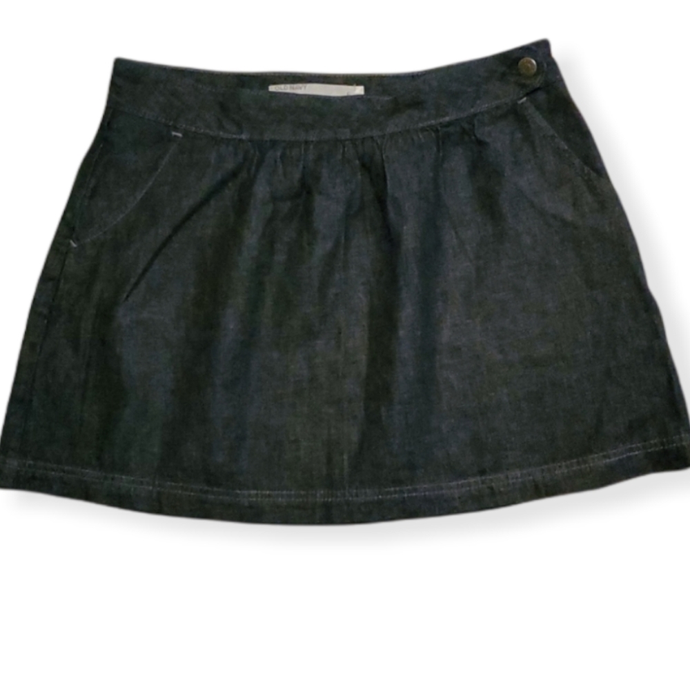 ⚓Old Navy jean skirt, 100% cotton, 15" long, size 6, very cute! like new
